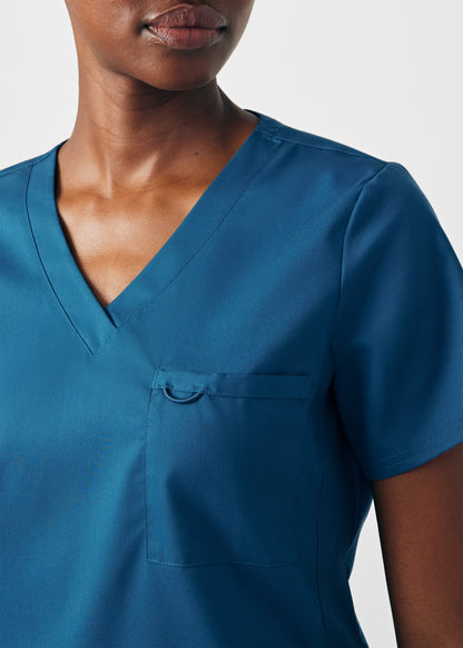 ProFlex 2-Pocket V-Neck Top  | Caribbean