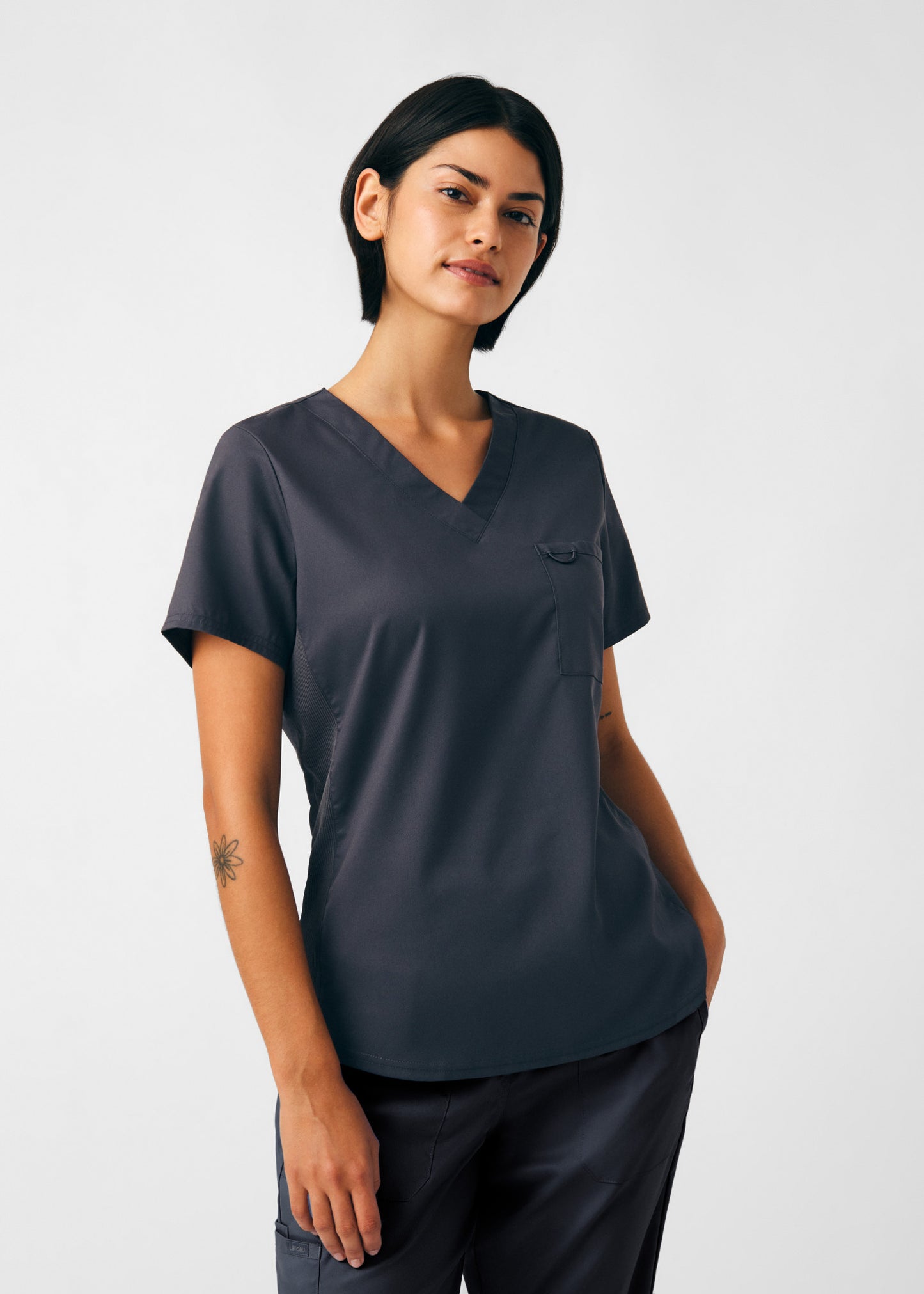ProFlex 2-Pocket V-Neck Top  | Graphite