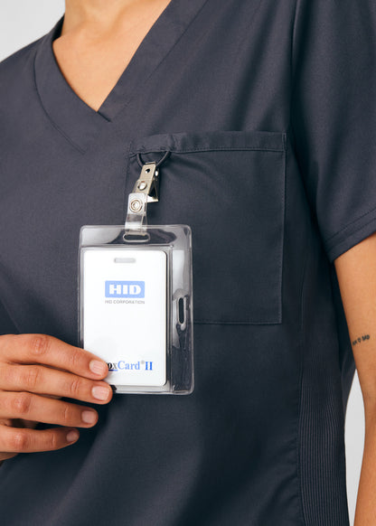 ProFlex 2-Pocket V-Neck Top  | Graphite