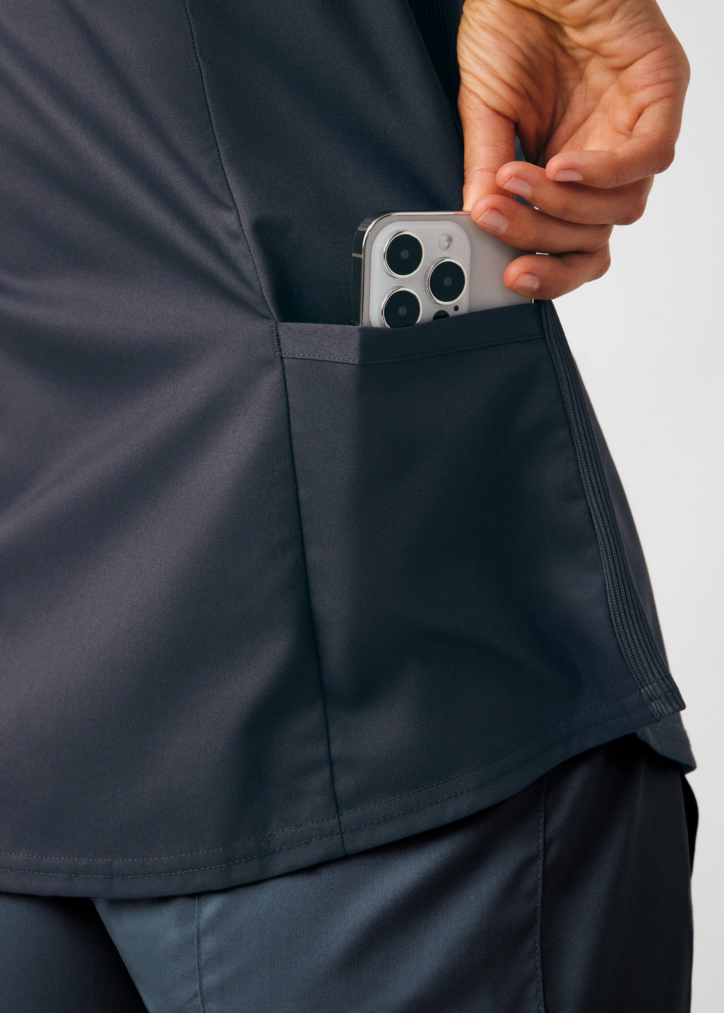 ProFlex 2-Pocket V-Neck Top  | Graphite