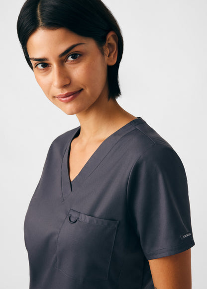 ProFlex 2-Pocket V-Neck Top  | Graphite