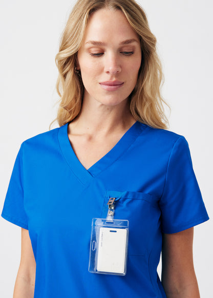 ProFlex 2-Pocket V-Neck Top  | Royal