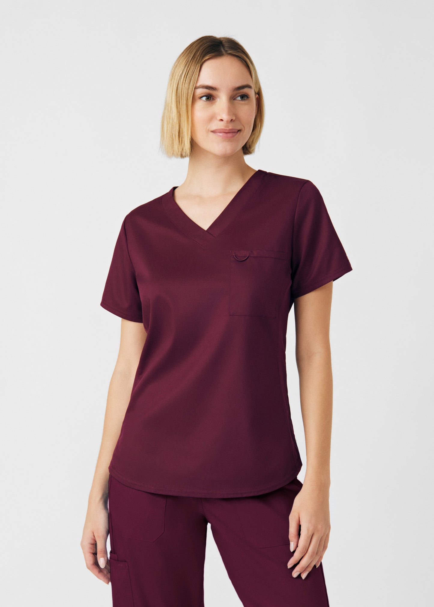 ProFlex 2-Pocket V-Neck Top  | Wine