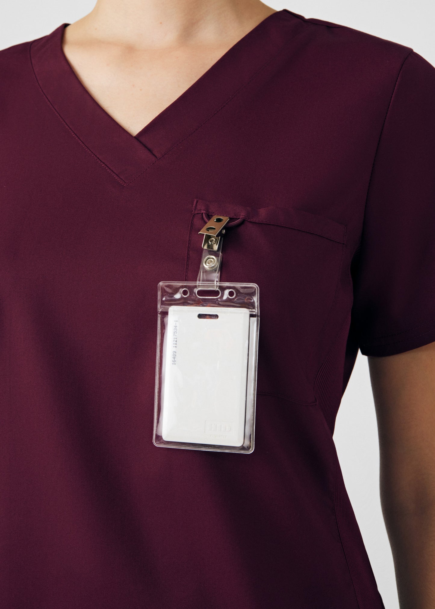 ProFlex 2-Pocket V-Neck Top  | Wine