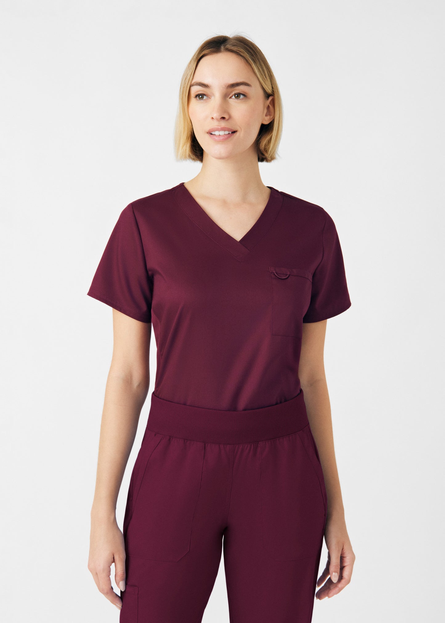 ProFlex 2-Pocket V-Neck Top  | Wine