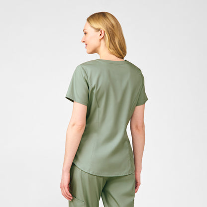 ProFlex 2-Pocket V-Neck Top  | Seagrass