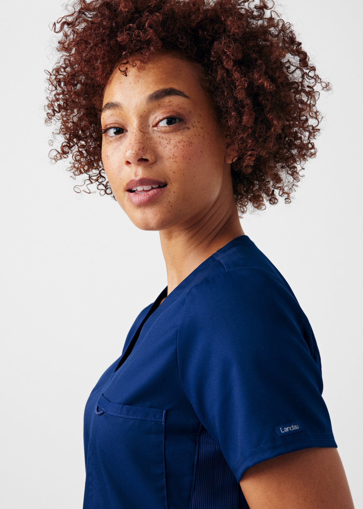 ProFlex 2-Pocket V-Neck Top  | True Navy