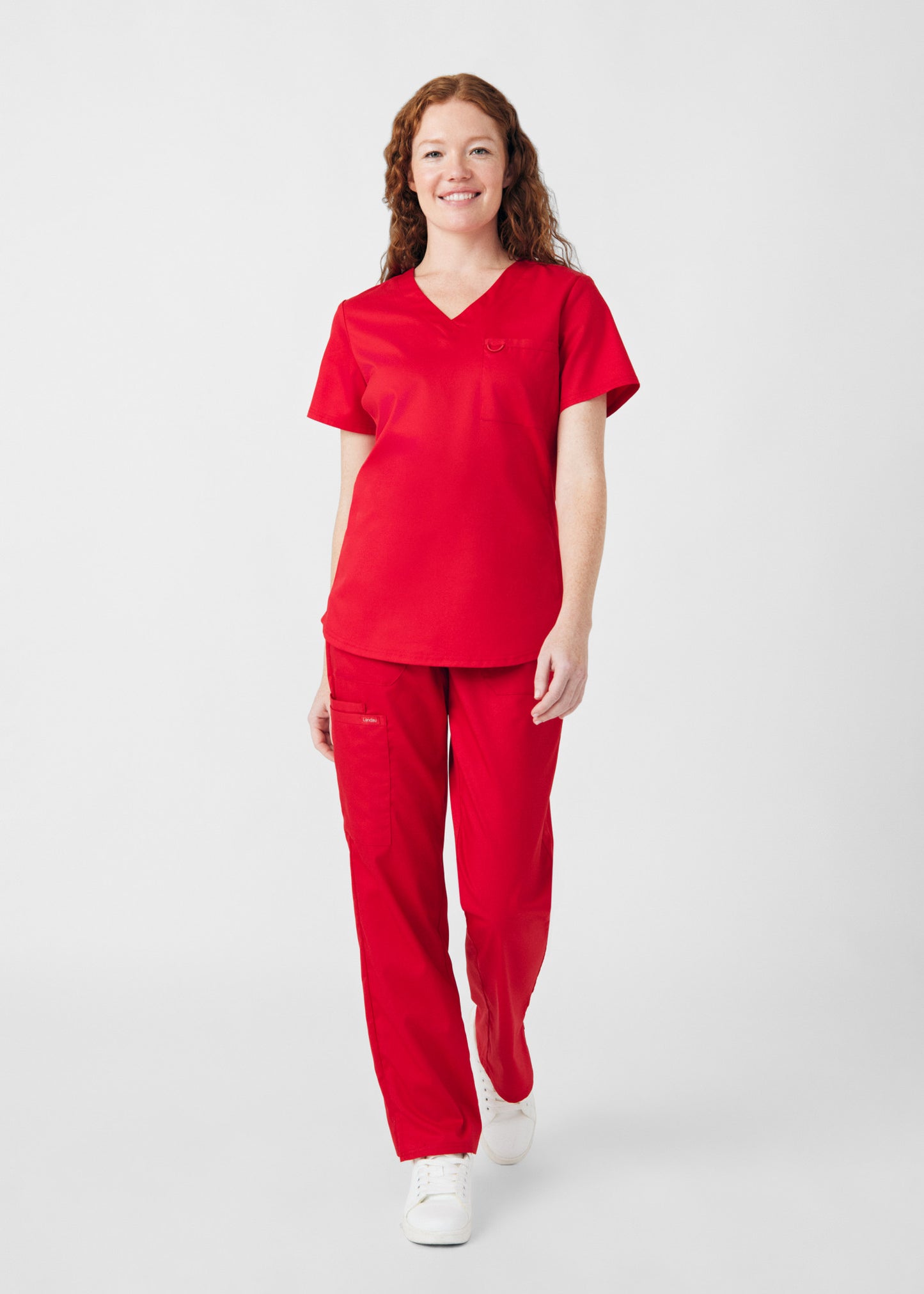 ProFlex 2-Pocket V-Neck Top  | True Red