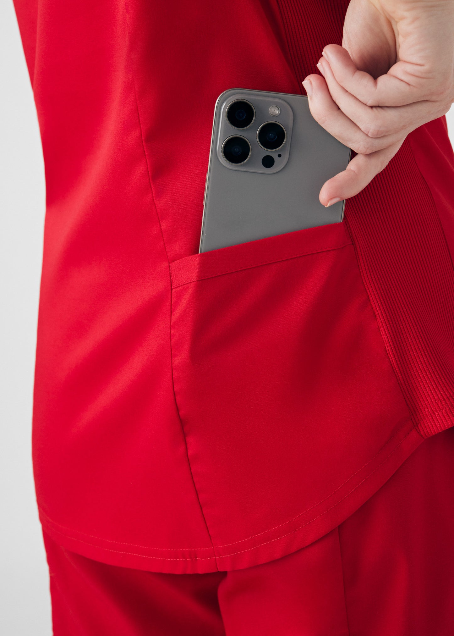 ProFlex 2-Pocket V-Neck Top  | True Red