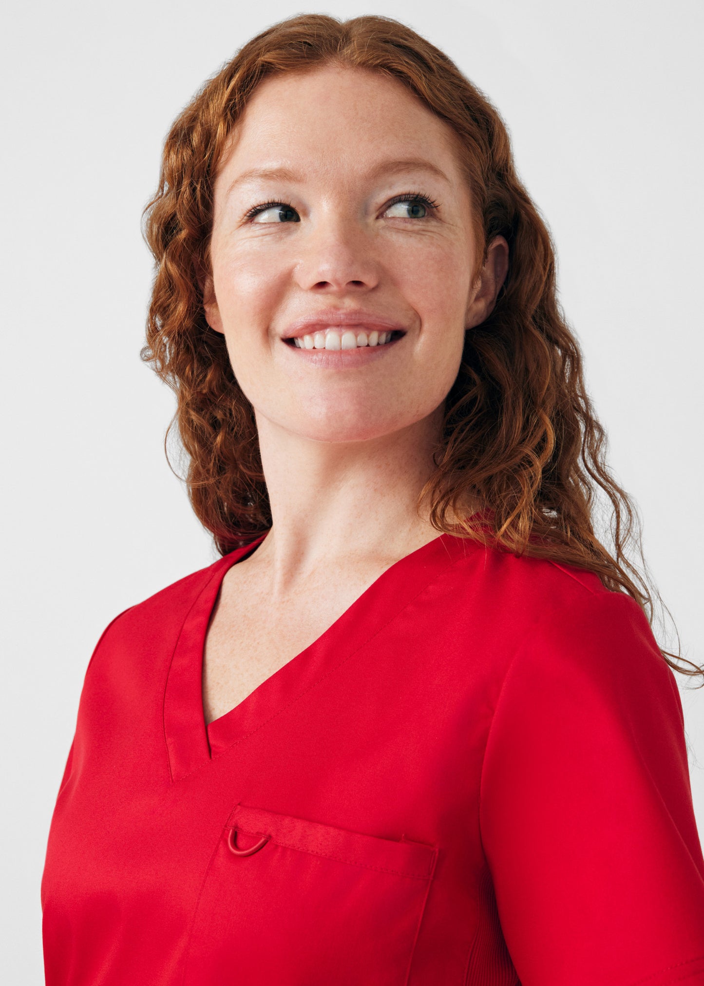 ProFlex 2-Pocket V-Neck Top  | True Red