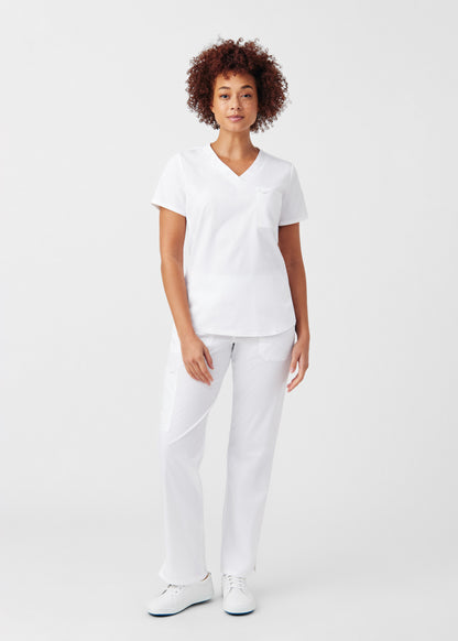 ProFlex 2-Pocket V-Neck Top  | White