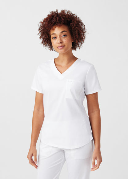 ProFlex 2-Pocket V-Neck Top  | White