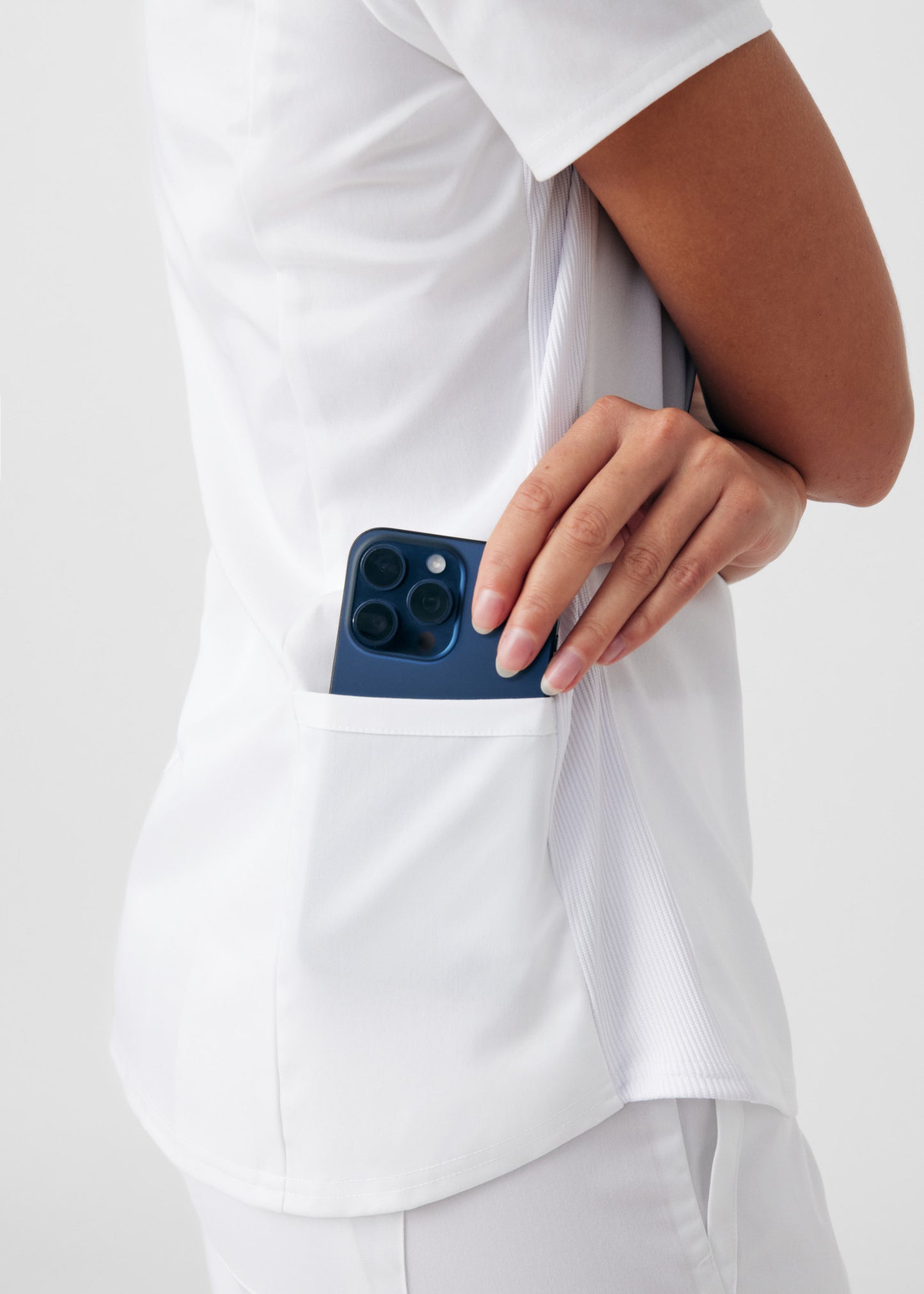 ProFlex 2-Pocket V-Neck Top  | White