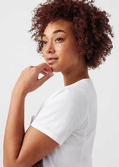 ProFlex 2-Pocket V-Neck Top  | White