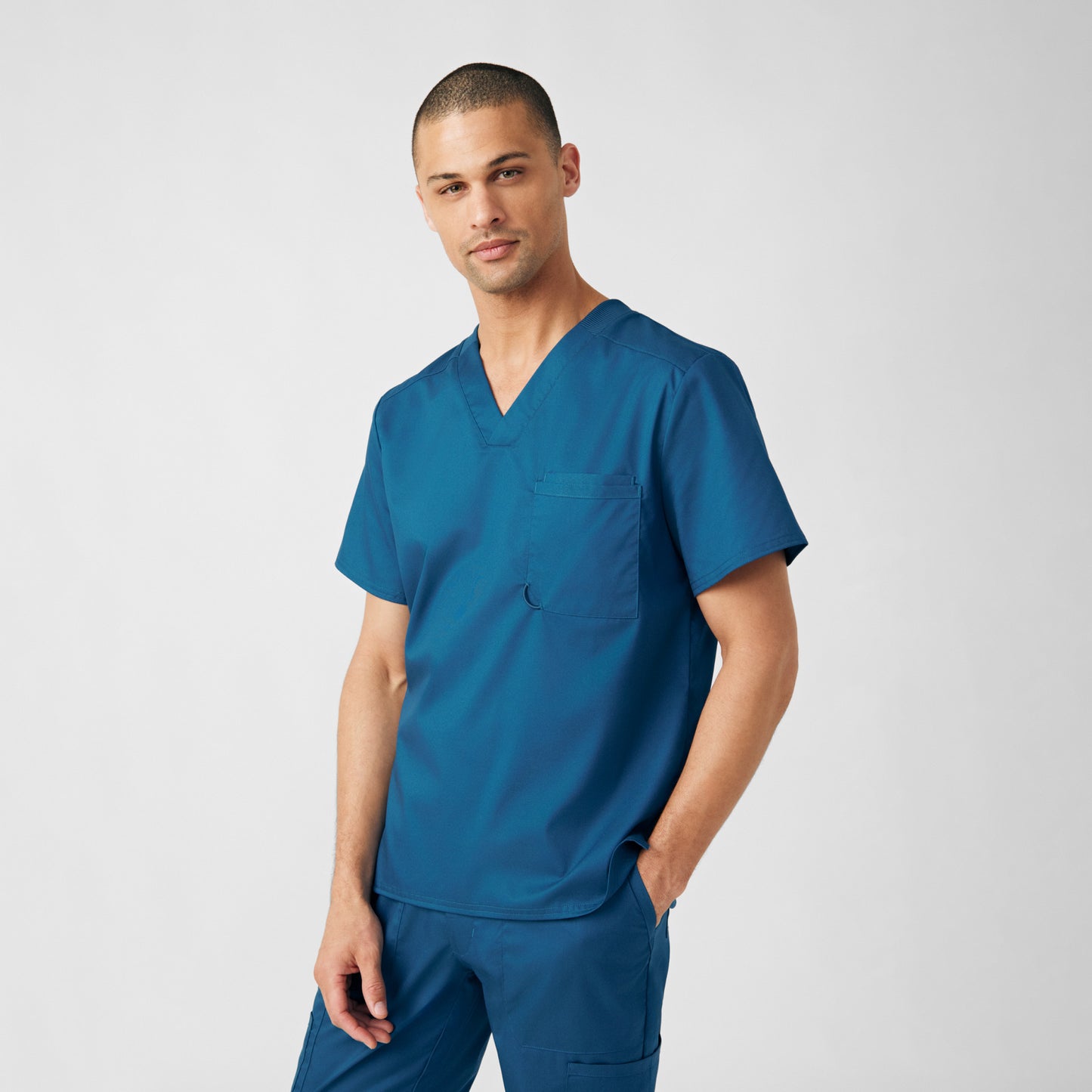 ProFlex 2-Pocket V-Neck Top  | Caribbean