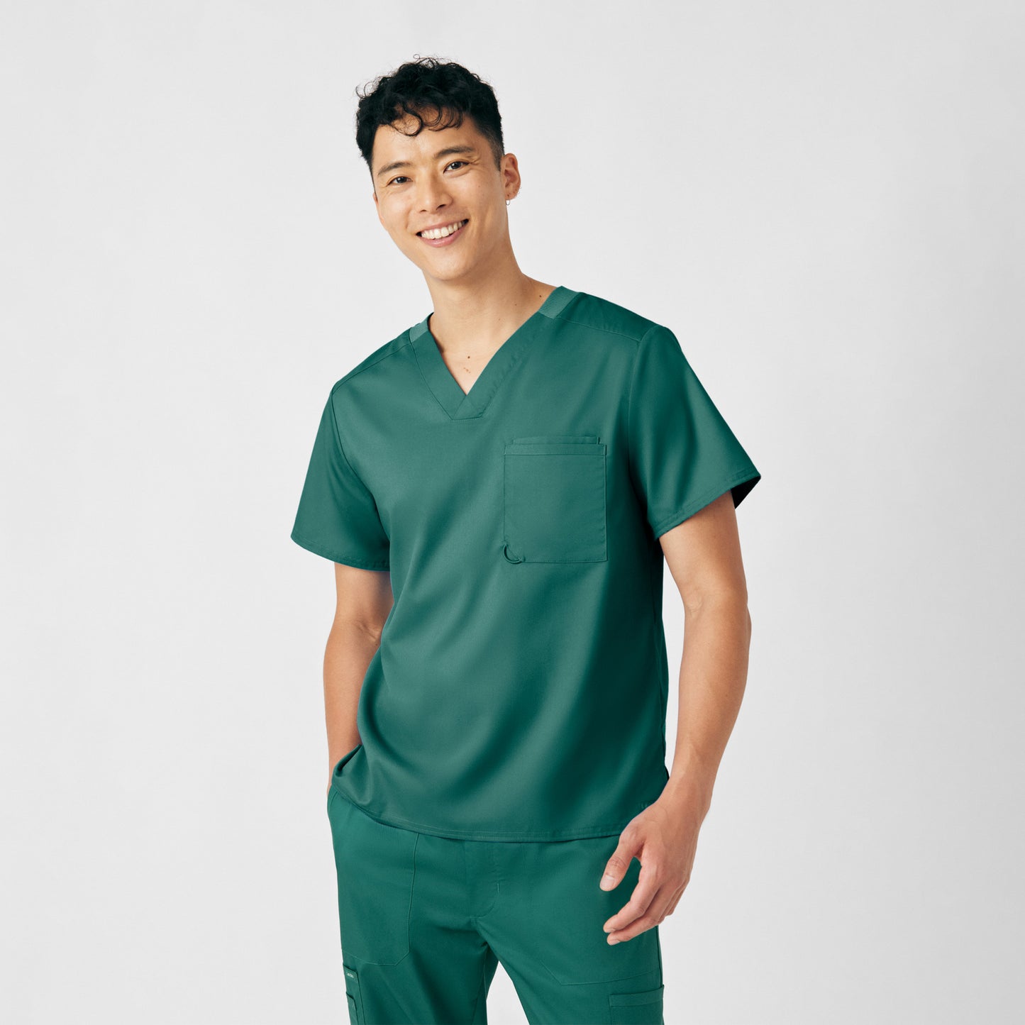 ProFlex 2-Pocket V-Neck Top  | Hunter