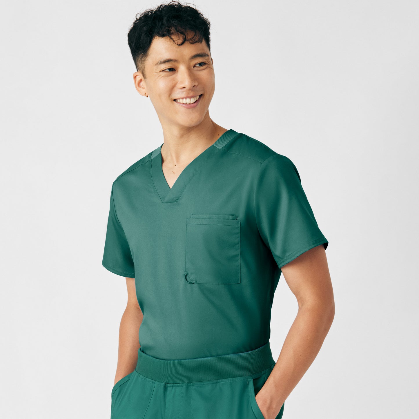 ProFlex 2-Pocket V-Neck Top  | Hunter