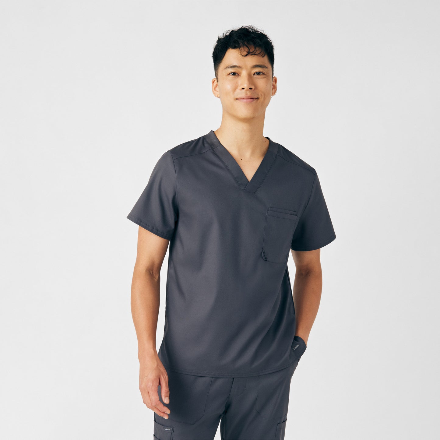 ProFlex 2-Pocket V-Neck Top  | Graphite