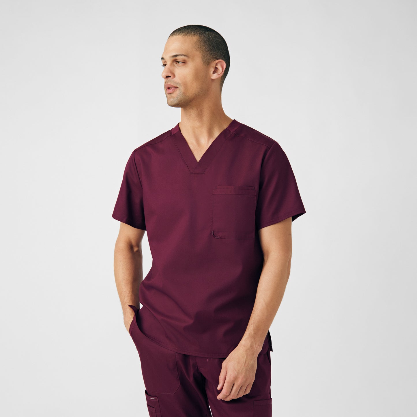 ProFlex 2-Pocket V-Neck Top  | Wine