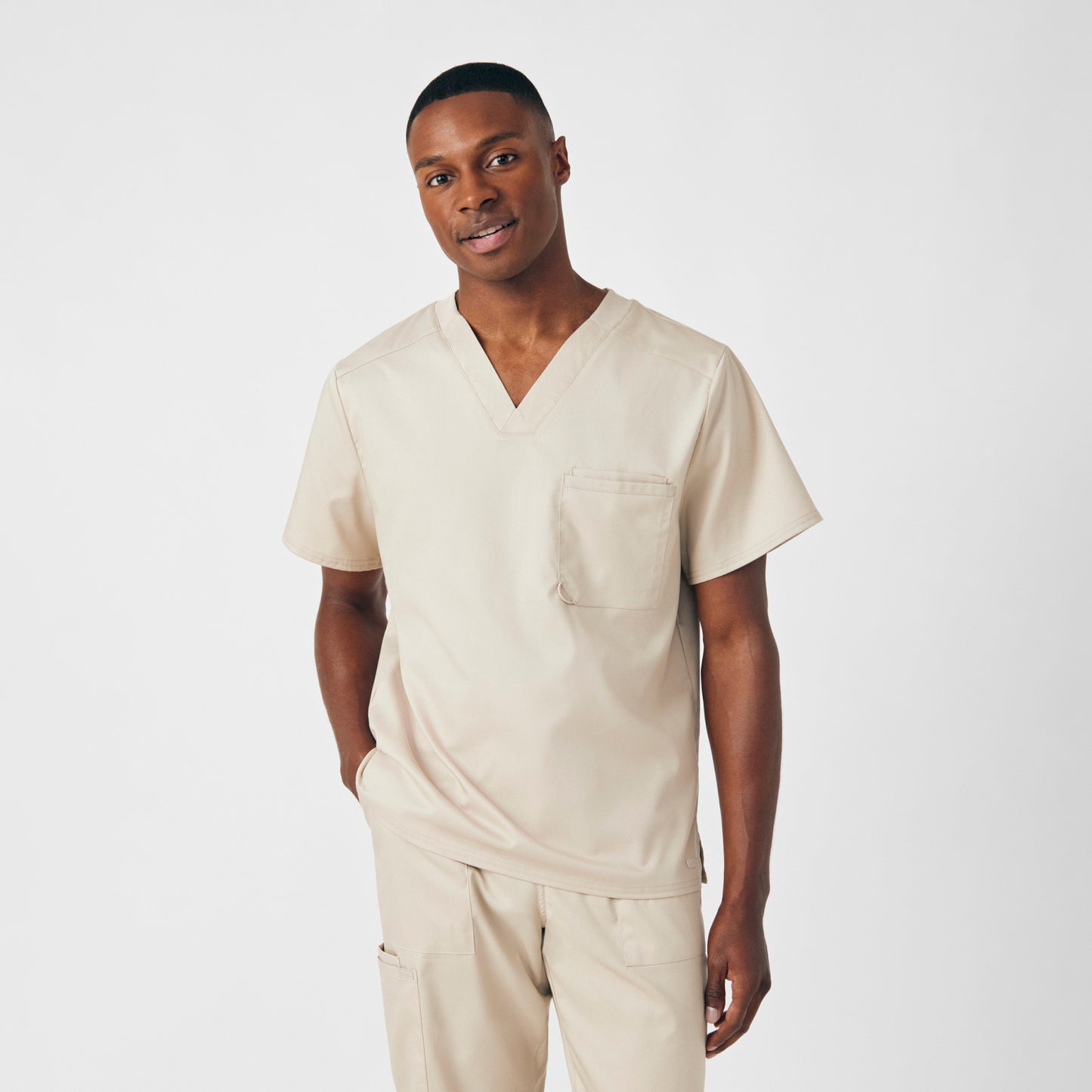 ProFlex 2-Pocket V-Neck Top  | Sandstone
