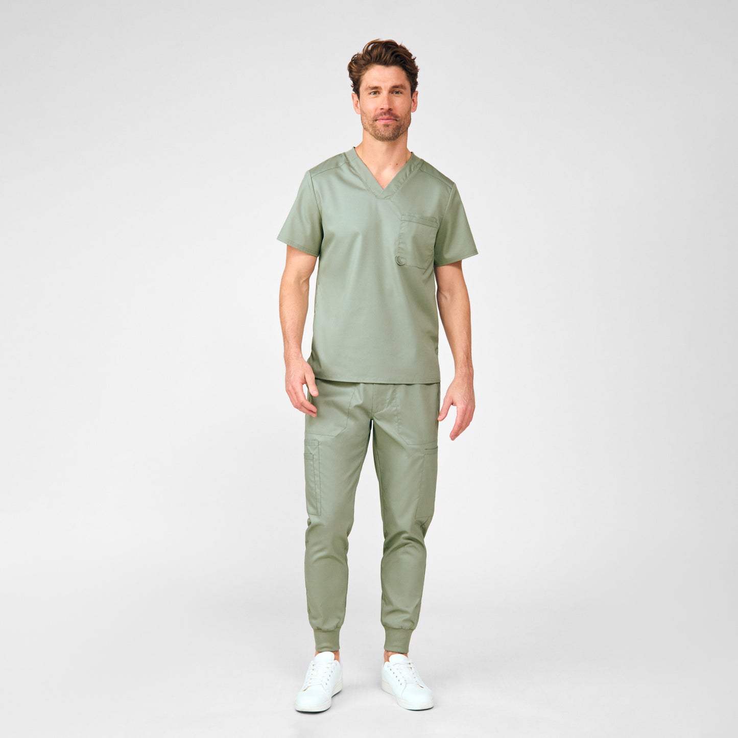 ProFlex 2-Pocket V-Neck Top  | Seagrass