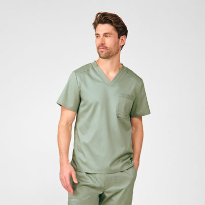 ProFlex 2-Pocket V-Neck Top  | Seagrass
