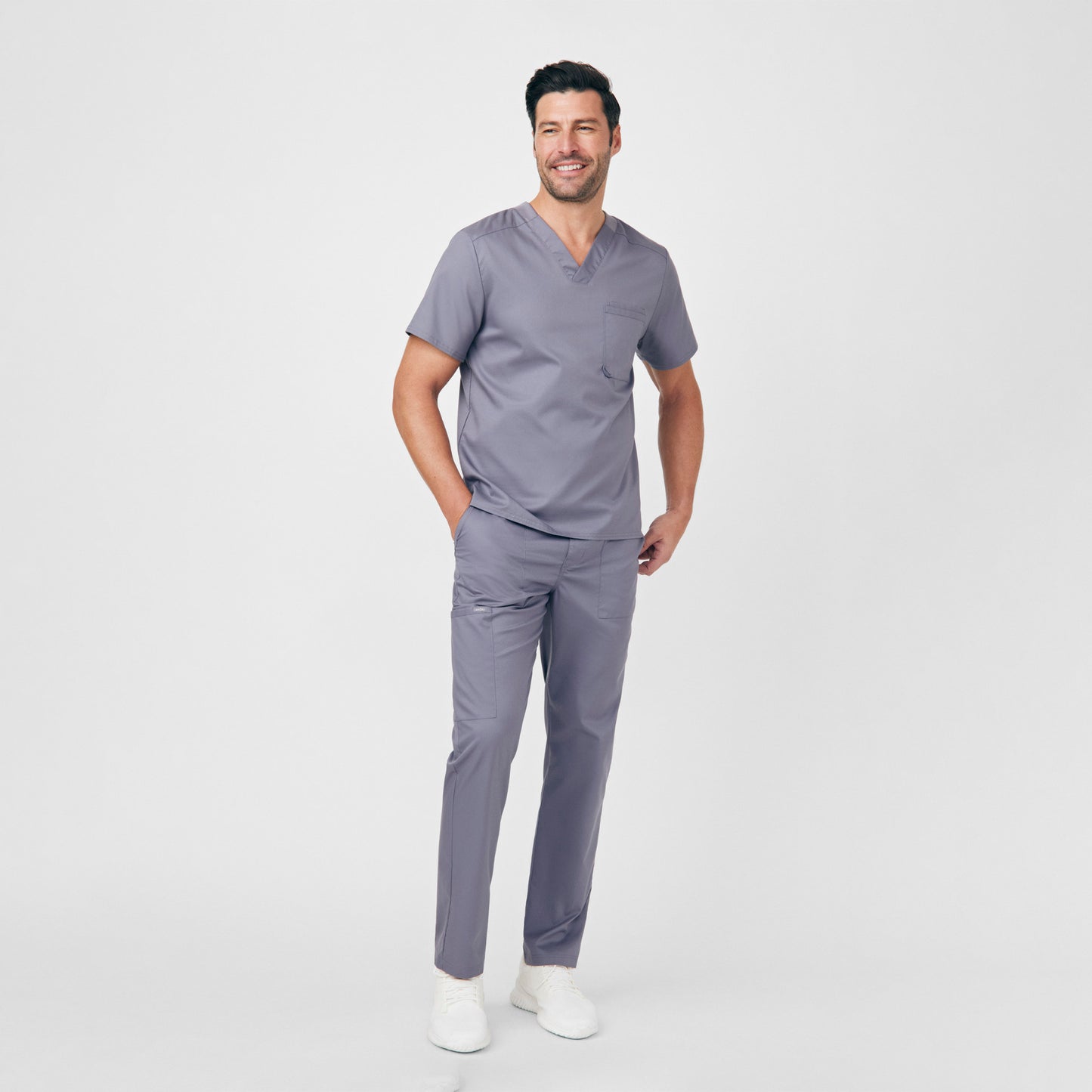 ProFlex 2-Pocket V-Neck Top  | Steel