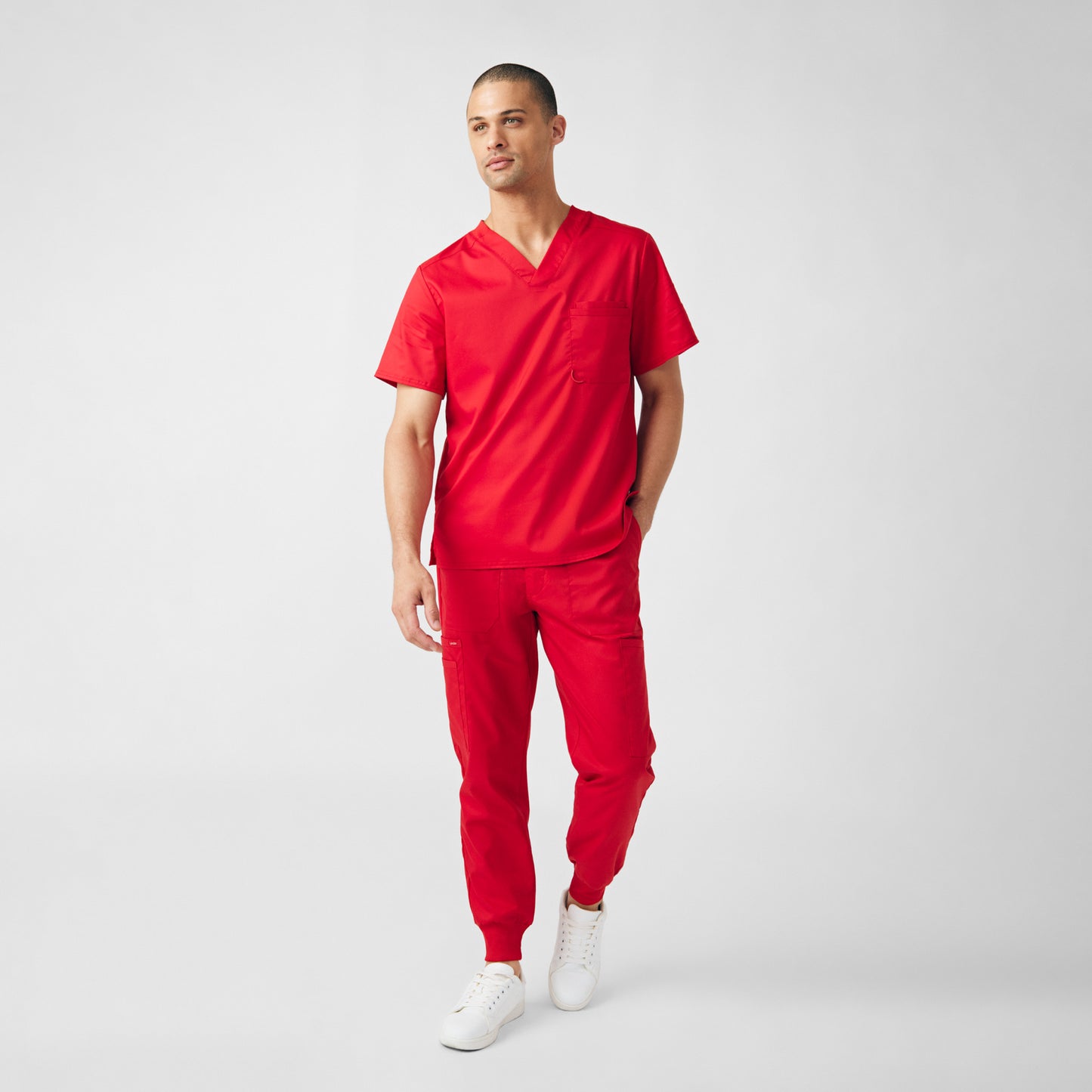ProFlex 2-Pocket V-Neck Top  | True Red