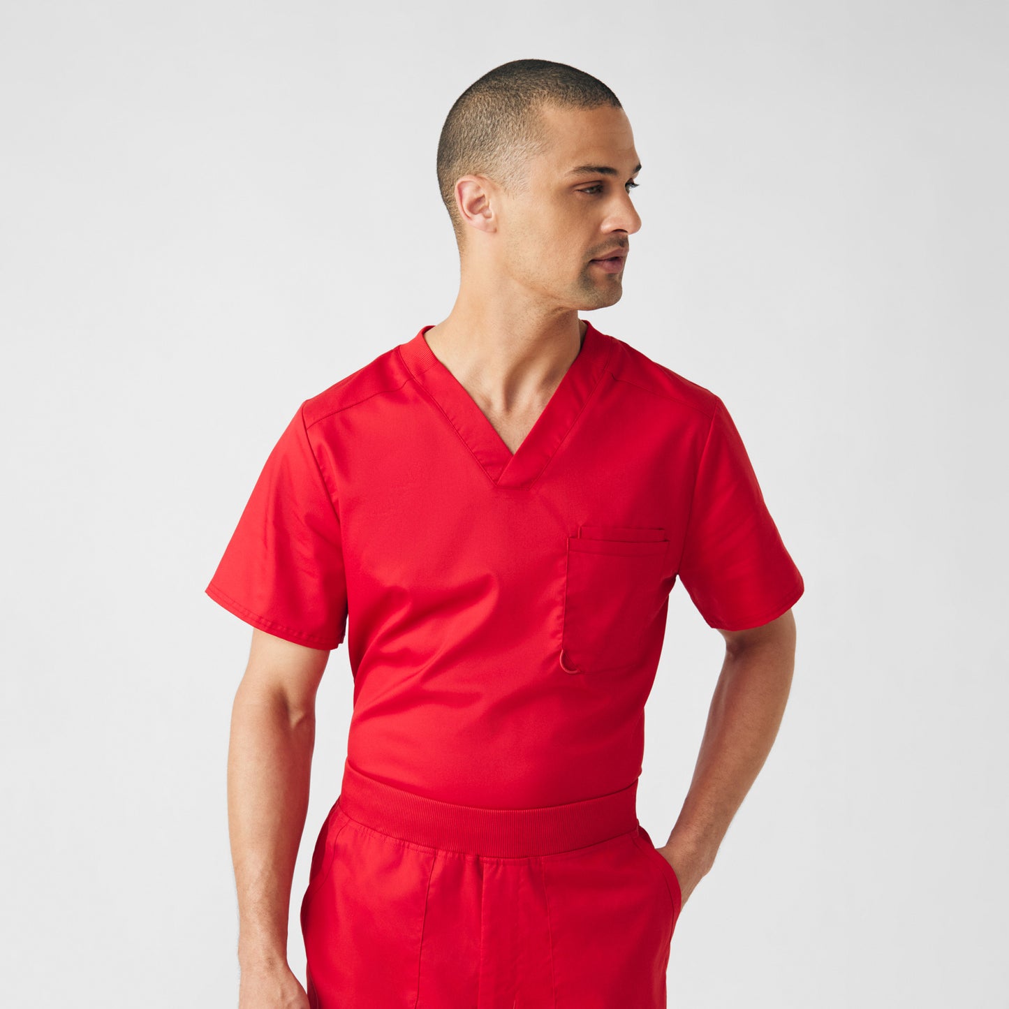 ProFlex 2-Pocket V-Neck Top  | True Red