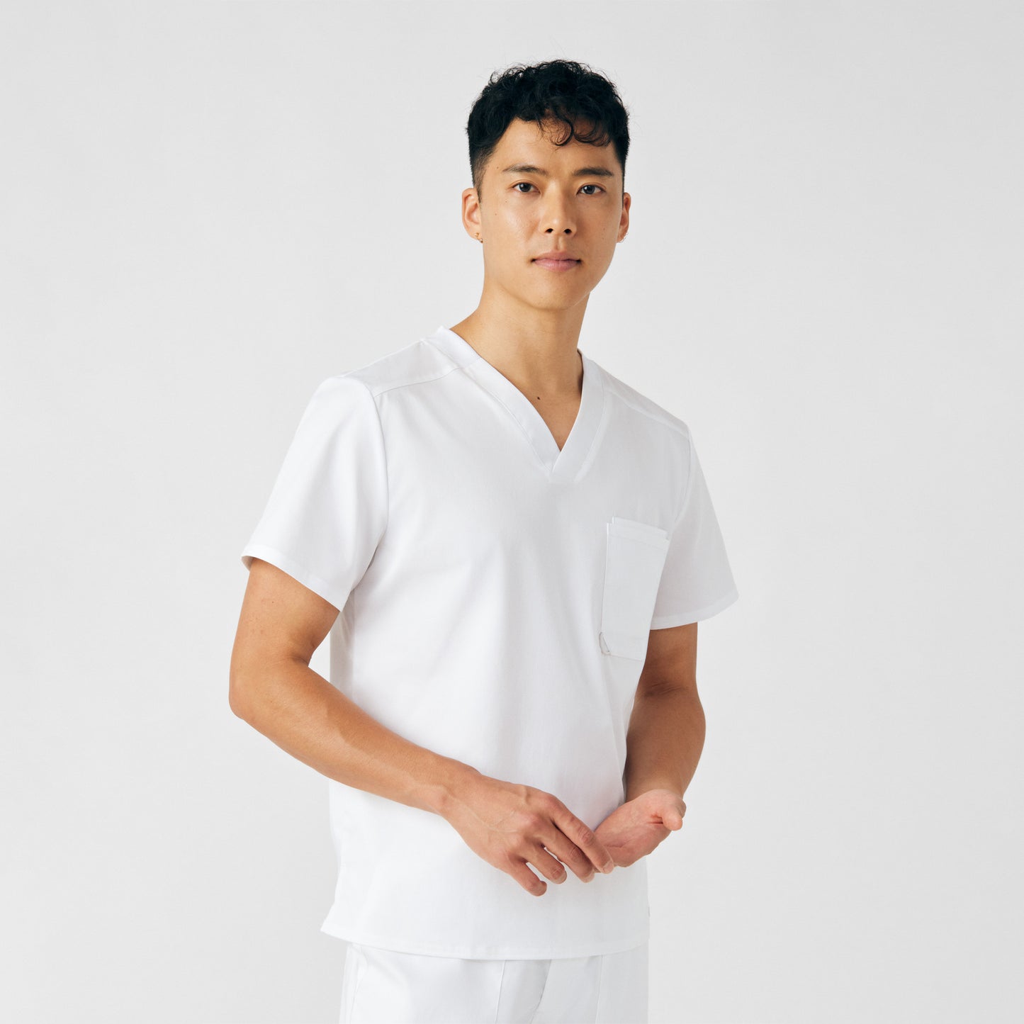 ProFlex 2-Pocket V-Neck Top  | White