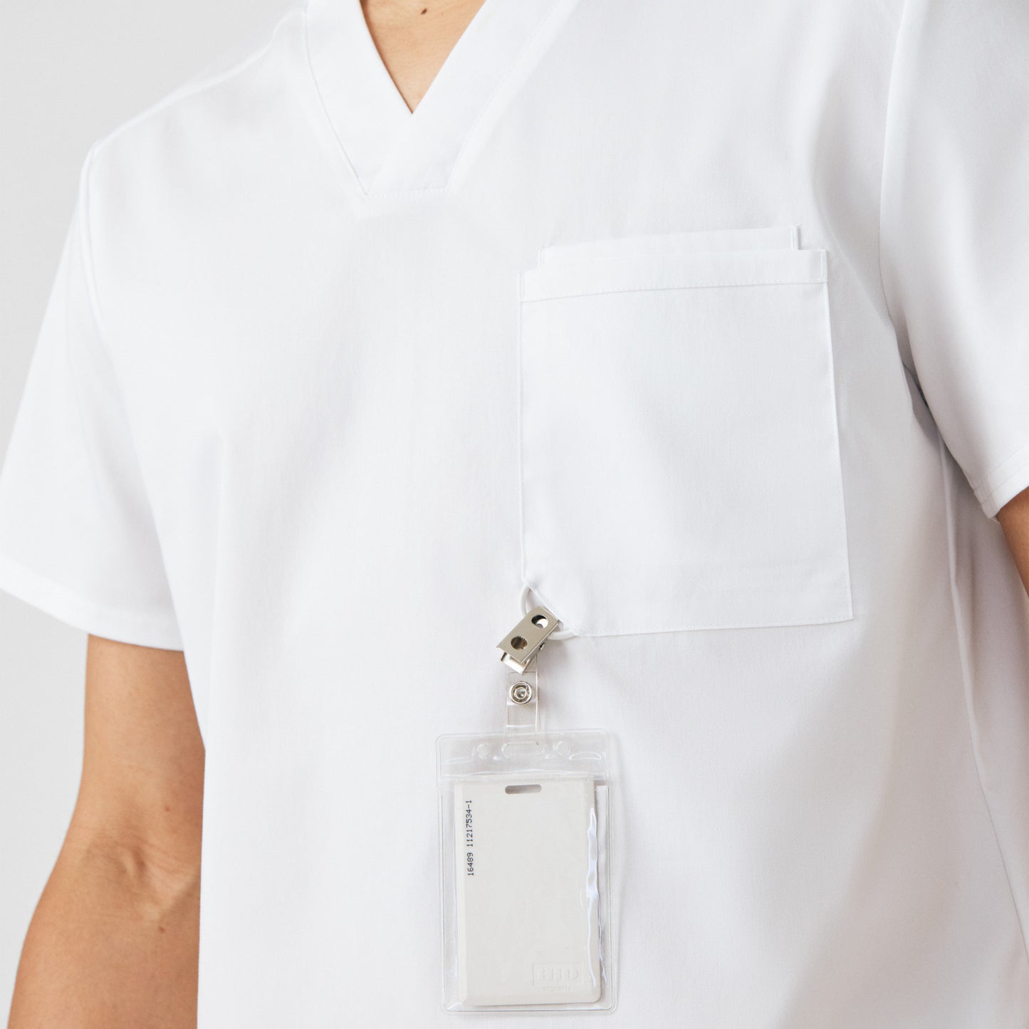 ProFlex 2-Pocket V-Neck Top  | White