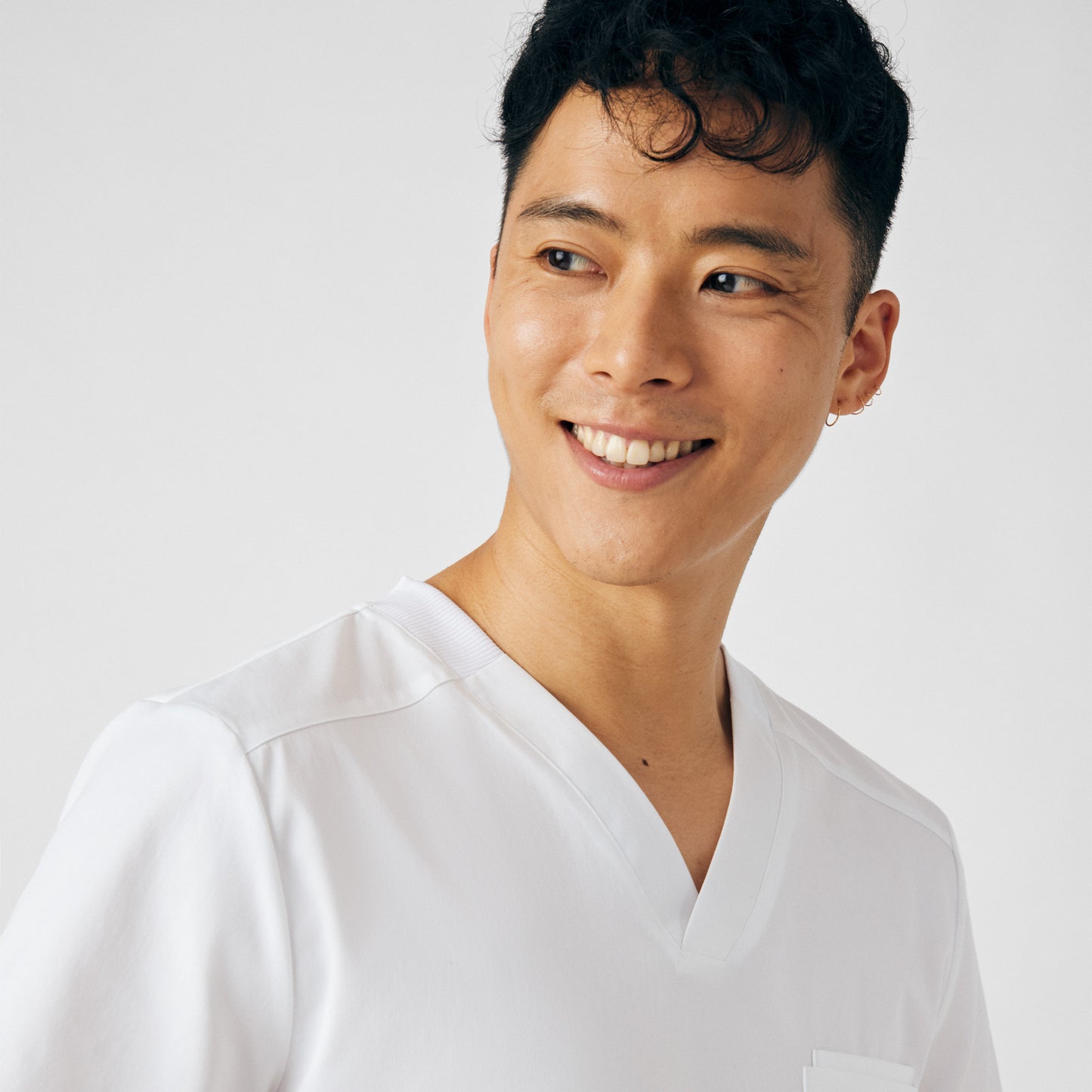 ProFlex 2-Pocket V-Neck Top  | White