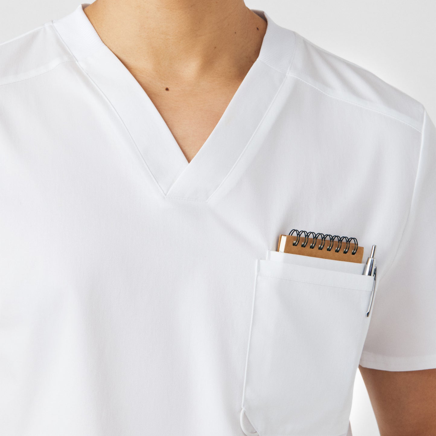 ProFlex 2-Pocket V-Neck Top  | White