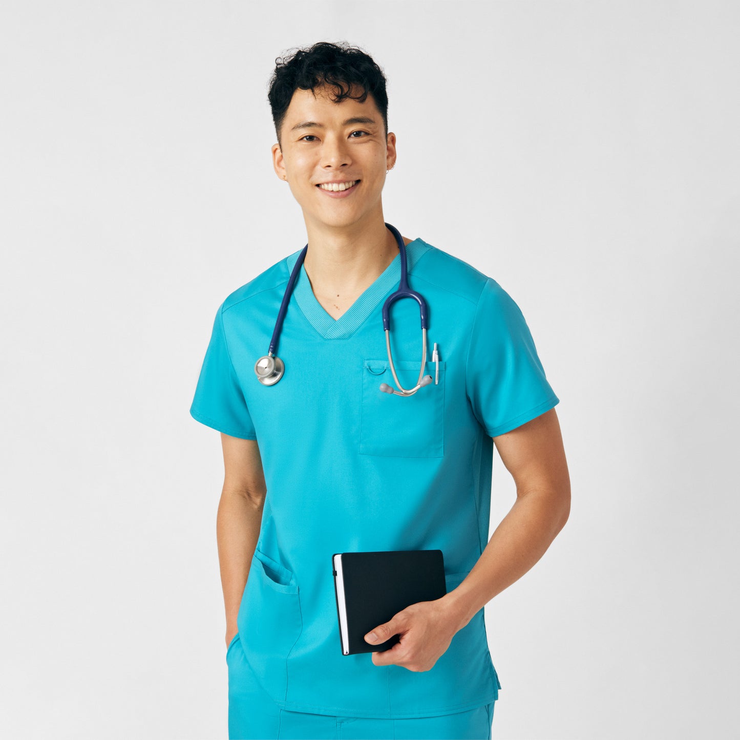 ProFlex 4-Pocket V-Neck Top  | Teal