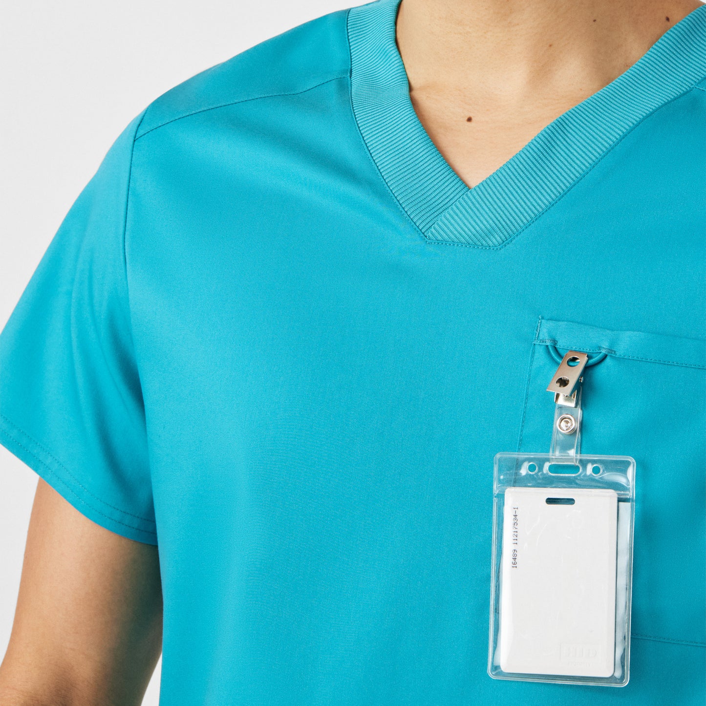 ProFlex 4-Pocket V-Neck Top  | Teal
