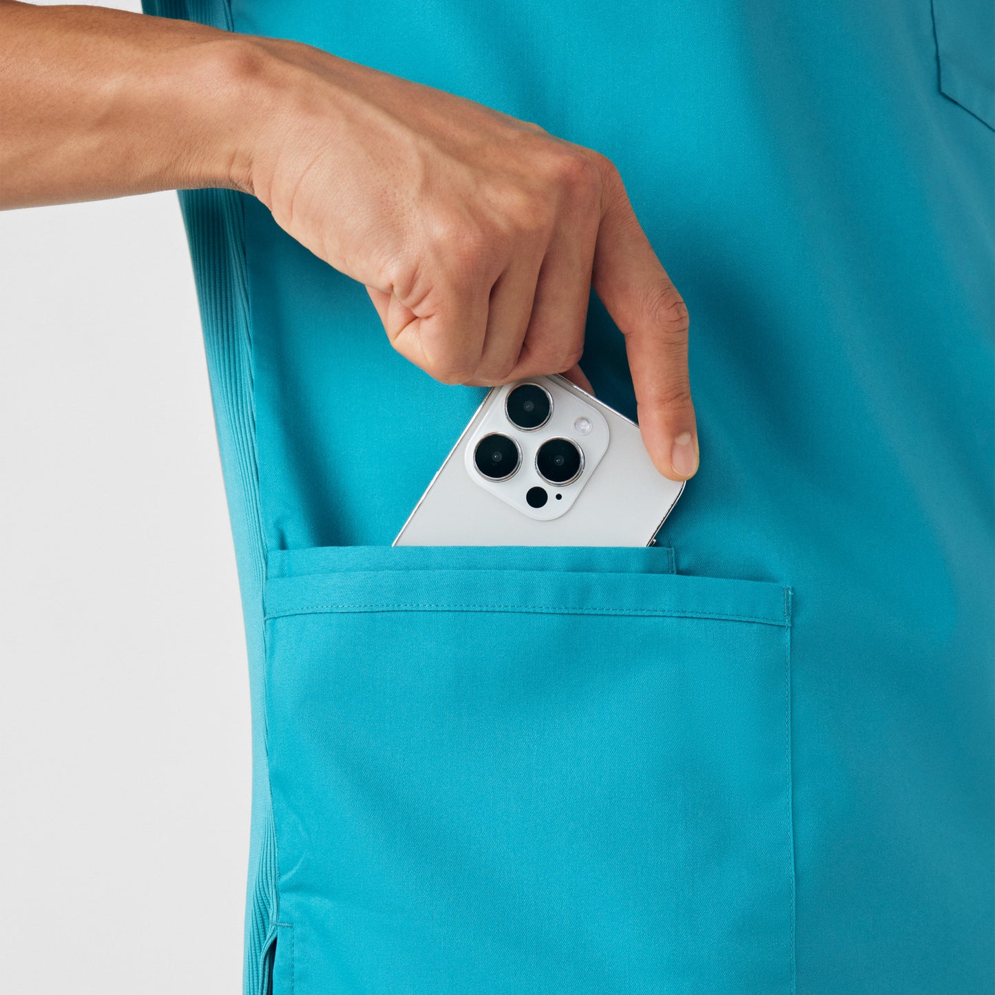 ProFlex 4-Pocket V-Neck Top  | Teal