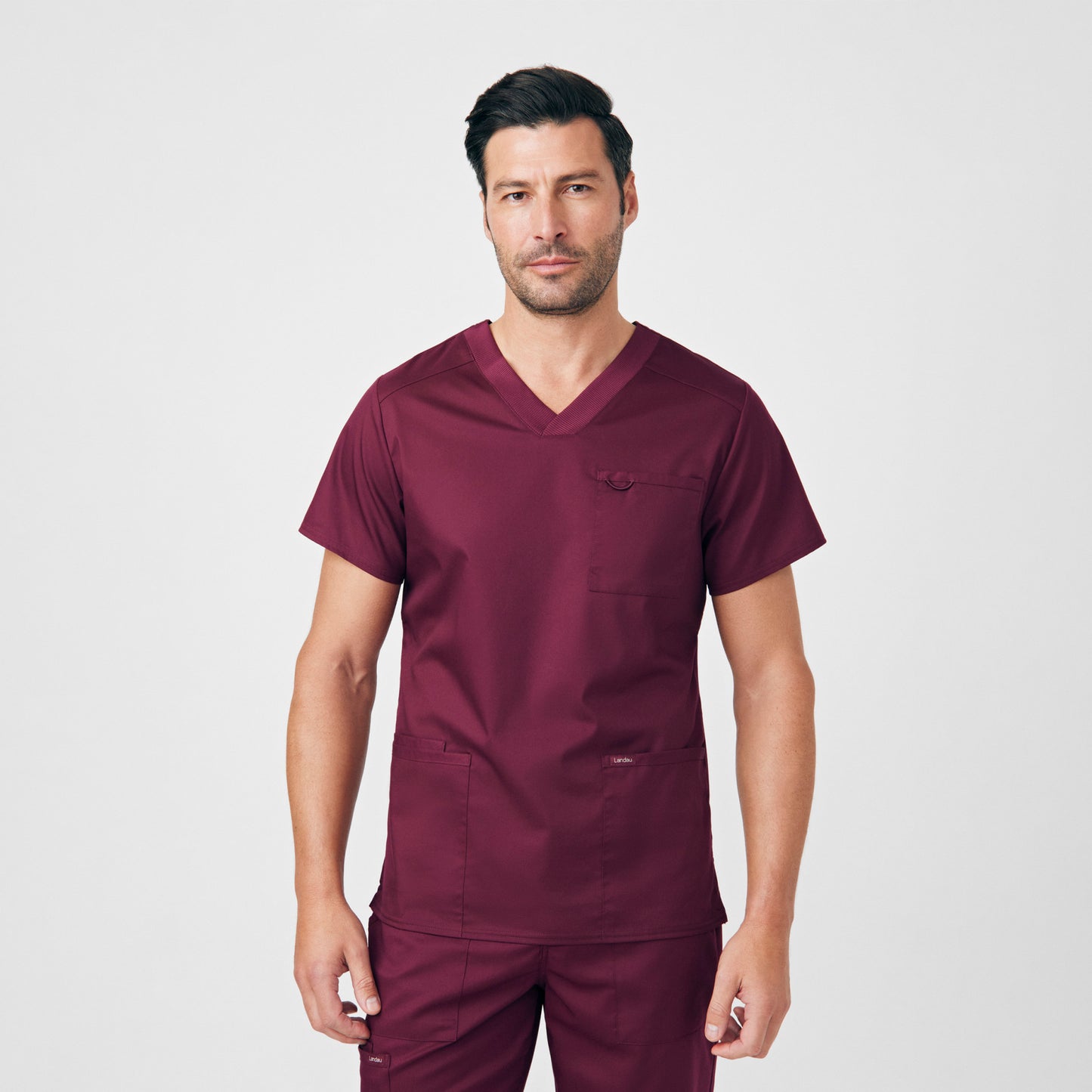 ProFlex 4-Pocket V-Neck Top  | Wine