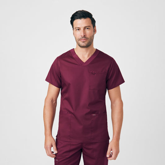 ProFlex 4-Pocket V-Neck Top  | Wine