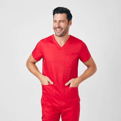 ProFlex 4-Pocket V-Neck Top  | True Red
