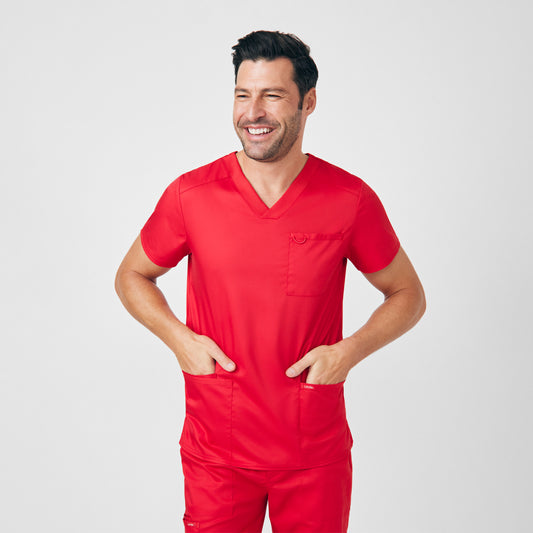 ProFlex 4-Pocket V-Neck Top  | True Red