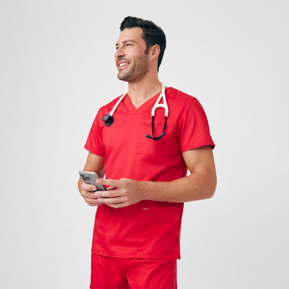 ProFlex 4-Pocket V-Neck Top  | True Red