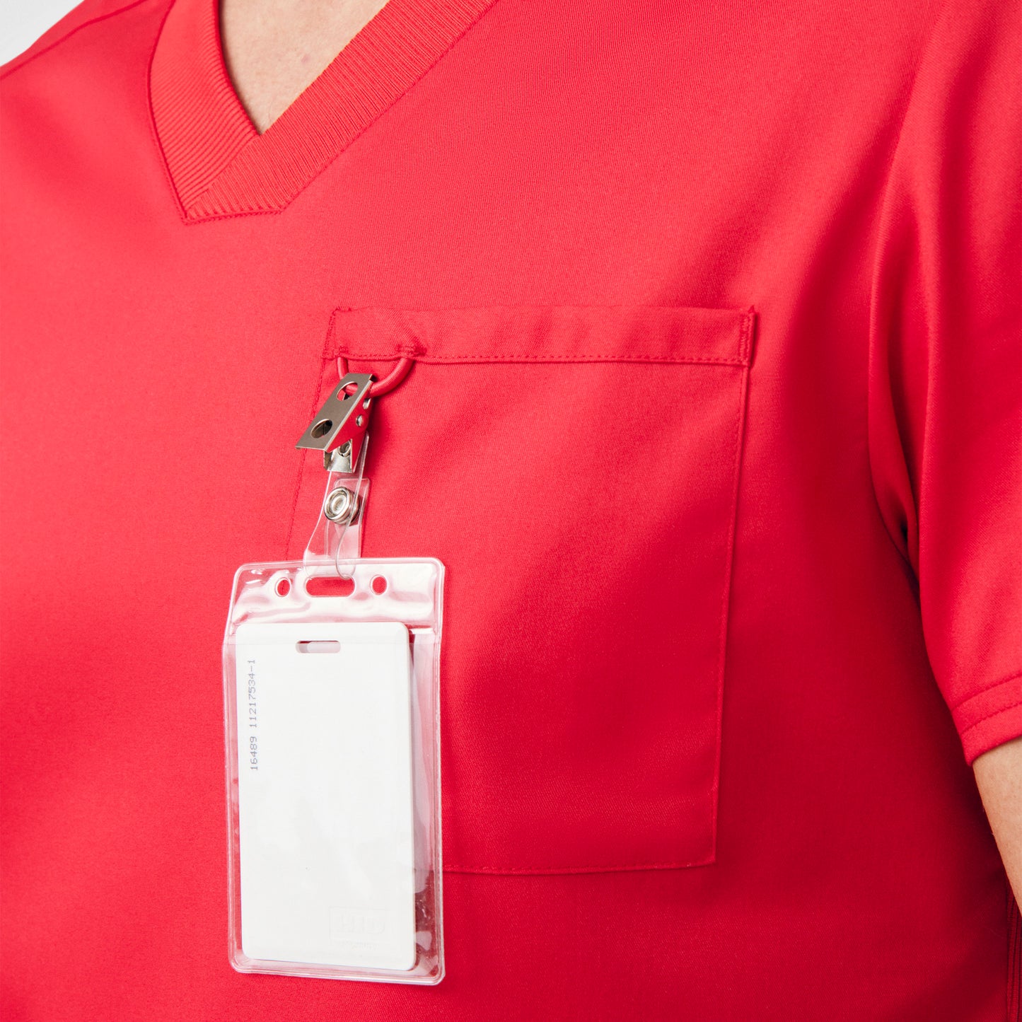 ProFlex 4-Pocket V-Neck Top  | True Red