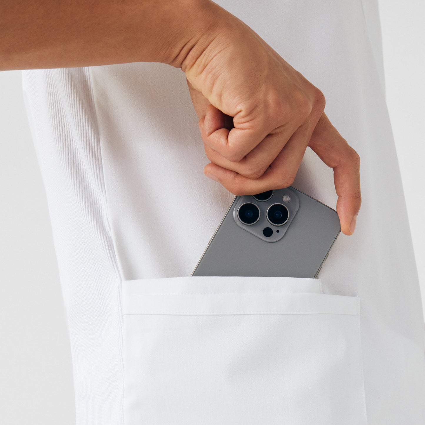 ProFlex 4-Pocket V-Neck Top  | White