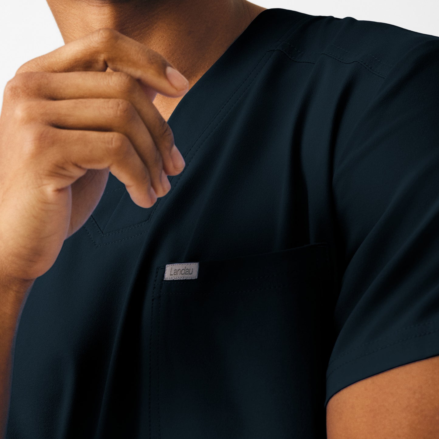 Forward 4-Pocket V-Neck Top  | Black