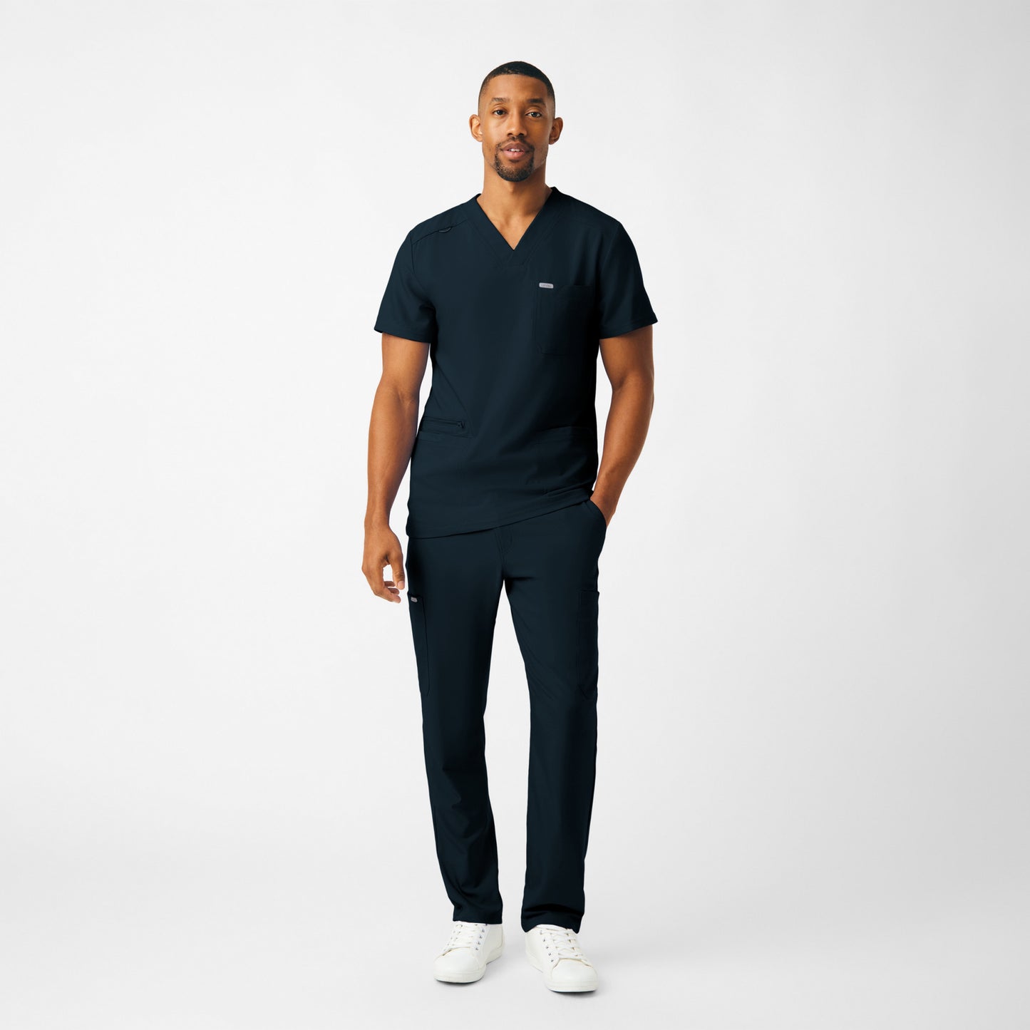 Forward 4-Pocket V-Neck Top  | Black