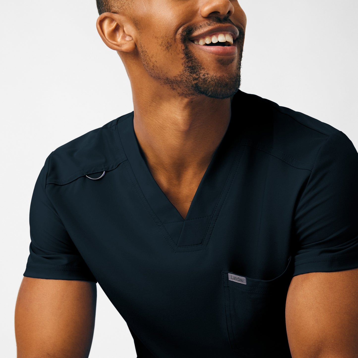 Forward 4-Pocket V-Neck Top  | Black