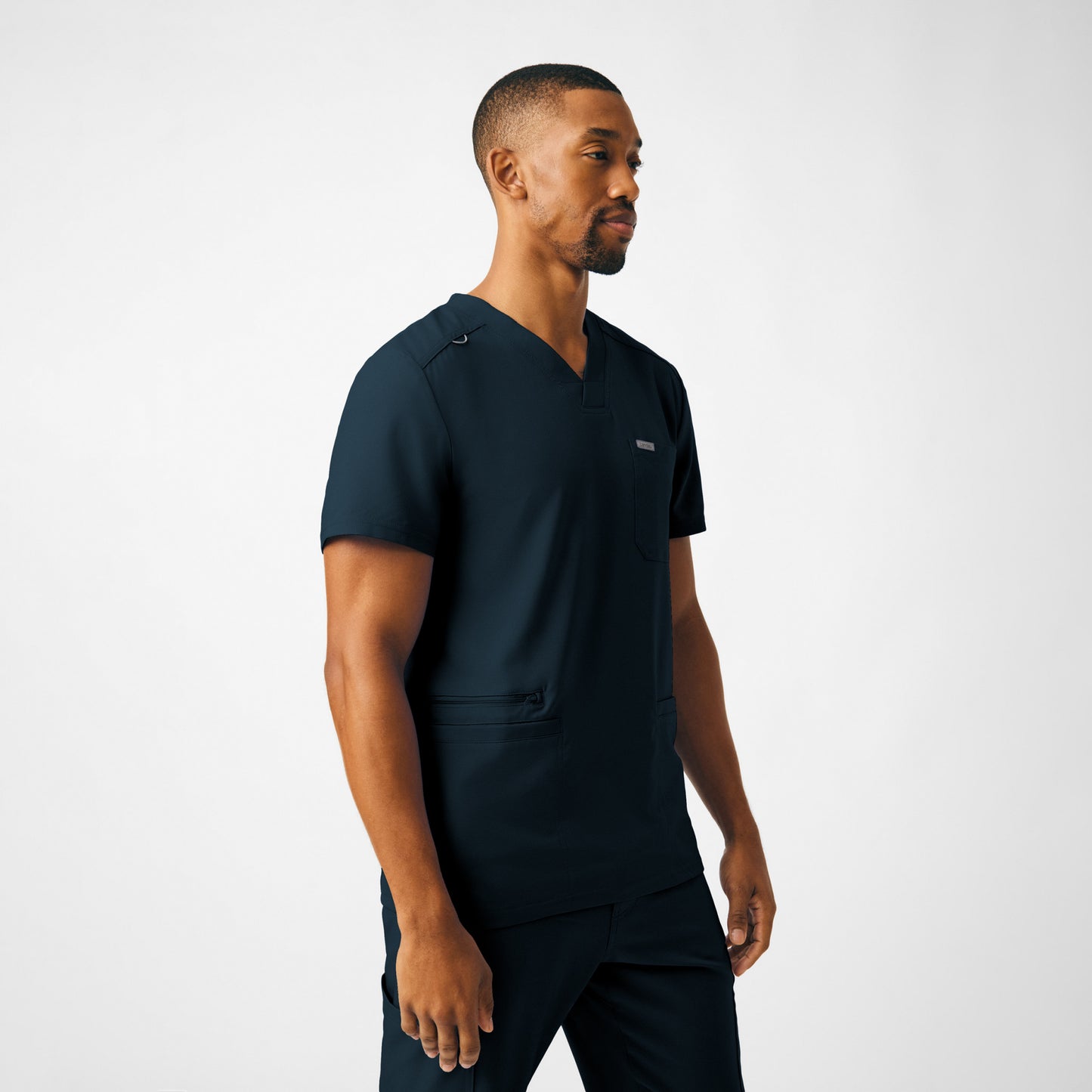 Forward 4-Pocket V-Neck Top  | Black