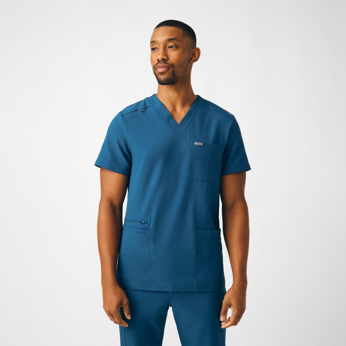 Forward 4-Pocket V-Neck Top  | Caribbean