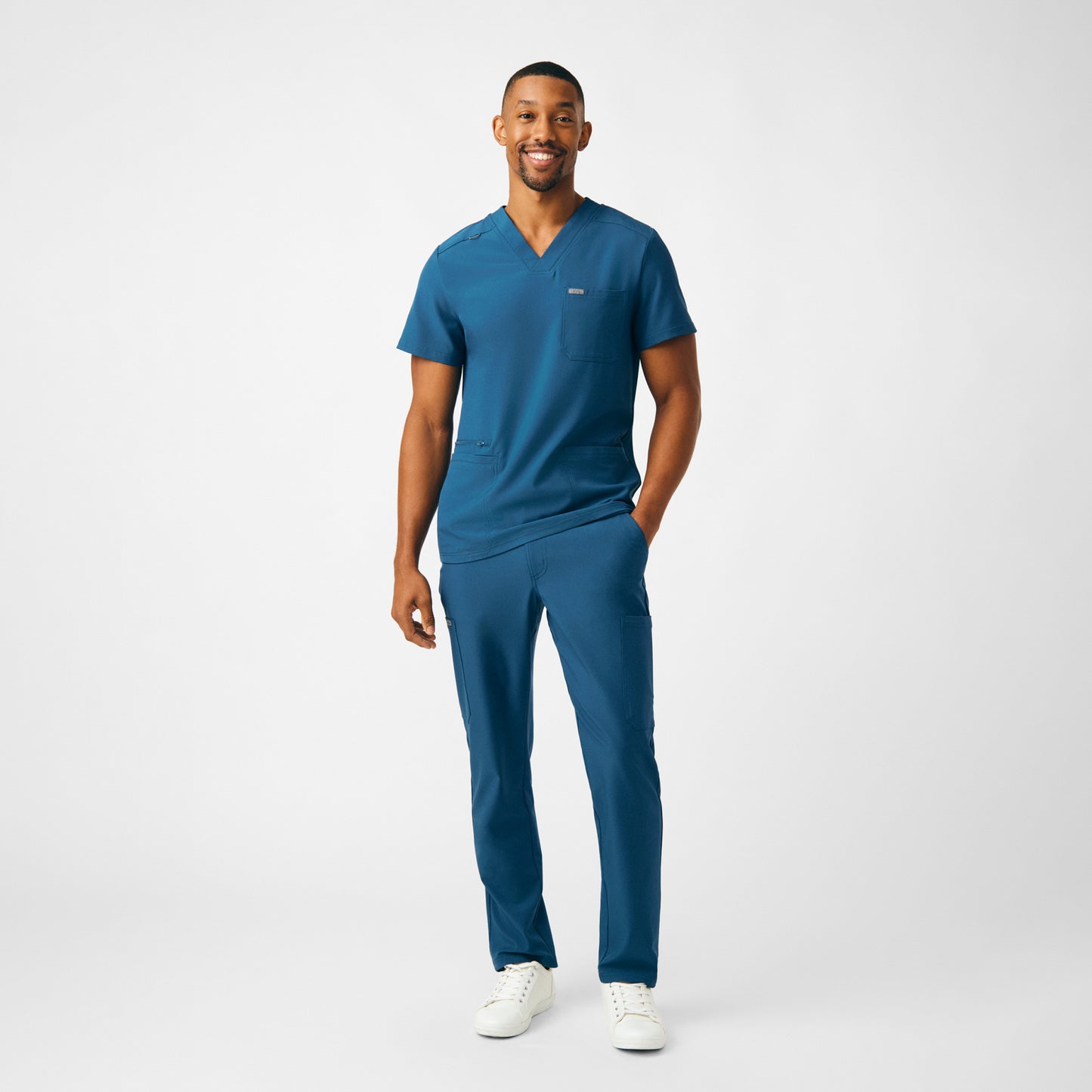 Forward 4-Pocket V-Neck Top  | Caribbean