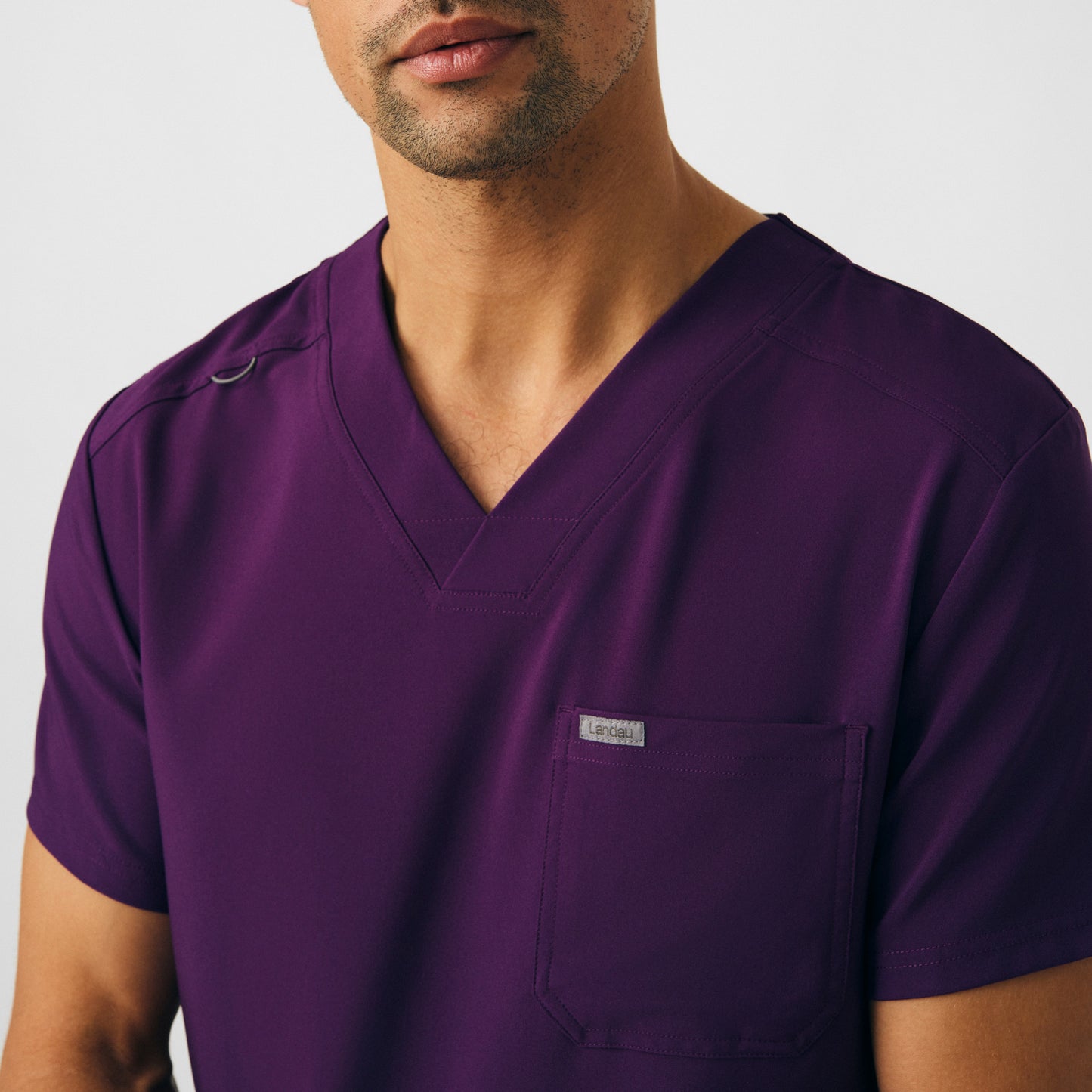 Forward 4-Pocket V-Neck Top  | Eggplant